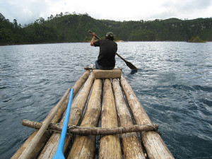 Wooden raft